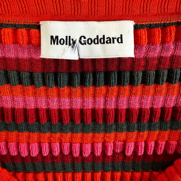 Molly Goddard Aara Horizontal Stripe Cardigan Size L Retail $380.00 - Picture 9 of 12